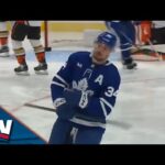 Auston Matthews Lights The Lamp Thrice To Notch Back-To-Back Hat Trick