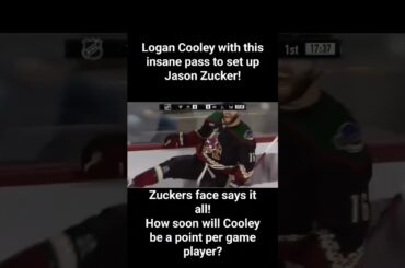 Logan Cooley insane pass sets up Jason Zucker goal! #nhlhighlights #coyotes