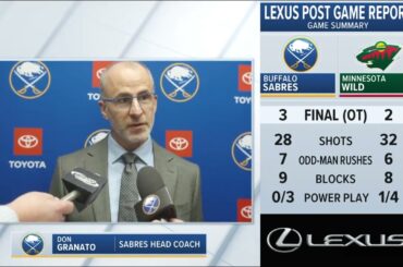 Don Granato PostGame Interview | Minnesota Wild vs Buffalo Sabres