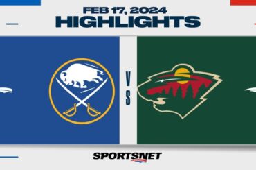 NHL Highlights | Sabres vs. Wild - February 17, 2024