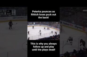 JJ Peterka pounces on Rittich error for first goal of the game! #nhlhighlights #sabres #kings