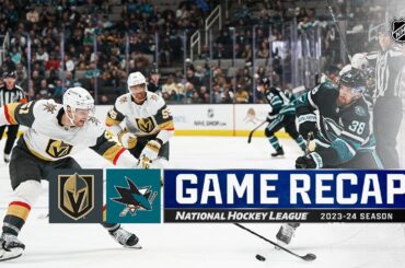 Golden Knights @ Sharks 2/19 | NHL Highlights 2024