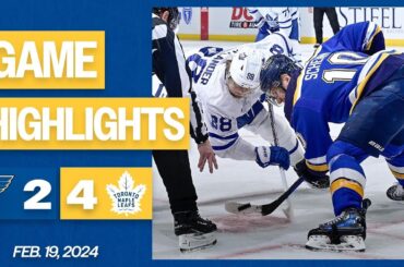 Game Highlights: Maple Leafs 4, Blues 2