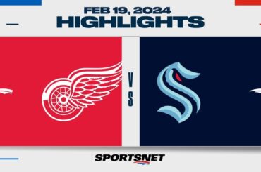 NHL Highlights: Red Wings vs. Kraken - February 19, 2024