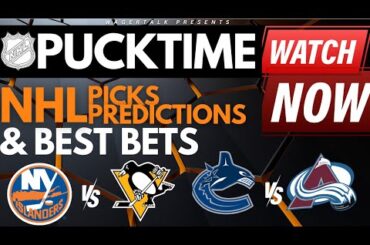 NHL Predictions, Picks & Odds | Islanders vs Penguins | Canucks vs Avalanche | PuckTime Feb 20