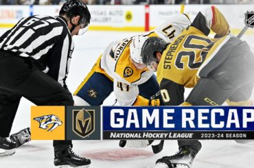 Predators @ Golden Knights 2/20 | NHL Highlights 2024