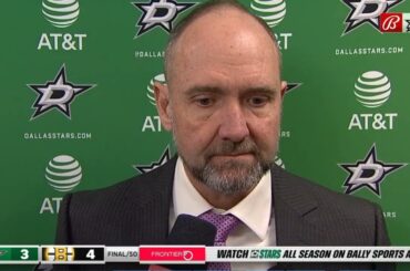 Pete DeBoer PostGame Interview | Dallas Stars vs Boston Bruins