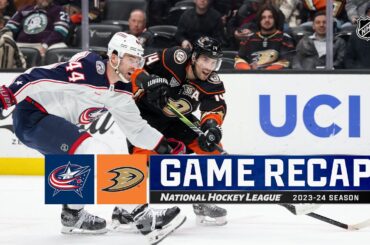 Blue Jackets @ Ducks 2/21 | NHL Highlights 2024