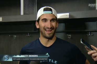 Matty Beniers PostGame Interview | Seattle Kraken vs  New York Islanders