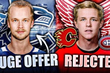 ELIAS PETTERSSON CONTRACT OFFER IS HUGE + RED WINGS PROSPECT REJECTS EXTENSION, MORE TRADE RUMOURS