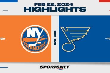 NHL Highlights | Islanders vs. Blues - February 22, 2024