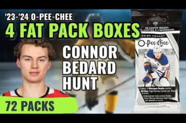 🔥 BEDARD TIME 🔥2023-24 O-PEE-CHEE FAT PACK BOX X4 - 72 FAT PACKS - SICK RETRO’S