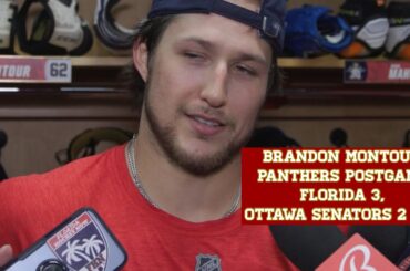 Brandon Montour, Panthers Postgame: Florida 3, Ottawa Senators 2 (OT)