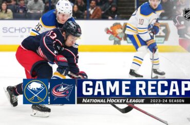 Sabres @ Blue Jackets 2/23 | NHL Highlights 2024