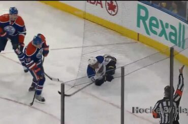 David Perron dive on Ryan Whitney's penalty . Mar 23, 2013