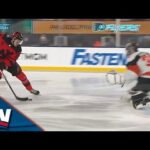 Nico Hischier Slips It Five-Hole On Breakaway At Metlife Stadium vs. Flyers