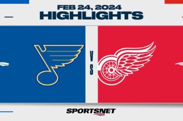 NHL Highlights | Blues vs. Red Wings - February 24, 2024