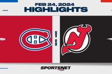 NHL Highlights | Canadiens vs. Devils - February 24, 2024