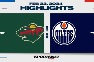 NHL Highlights | Wild vs. Oilers - February 23, 2024