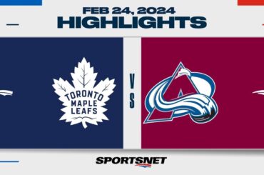 NHL Highlights | Maple Leafs vs. Avalanche - February 24, 2024