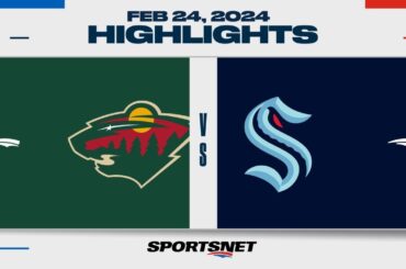 NHL Highlights | Wild vs. Kraken - February 24, 2024