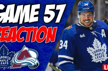 Maple Leafs vs Colorado Avalanche WATCH-ALONG | Game 57 REACTION