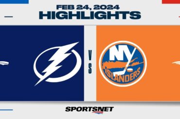 NHL Highlights | Lightning vs. Islanders - February 24, 2024