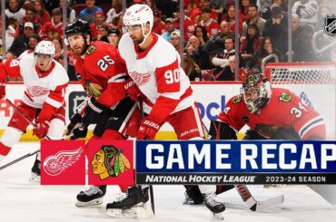 Red Wings @ Blackhawks 2/25 | NHL Highlights 2024