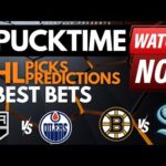 NHL Predictions, Picks & Odds | Kings vs Oilers | Bruins vs Kraken | PuckTime Feb 26
