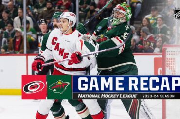 Hurricanes @ Wild 2/27 | NHL Highlights 2024