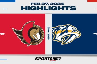 NHL Highlights | Senators vs. Predators - February 27, 2024