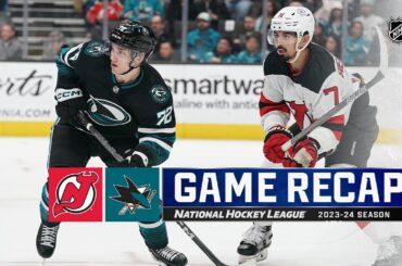 Devils @ Sharks 2/27 | NHL Highlights 2024