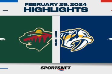 NHL Highlights | Wild vs. Predators - February 29, 2024