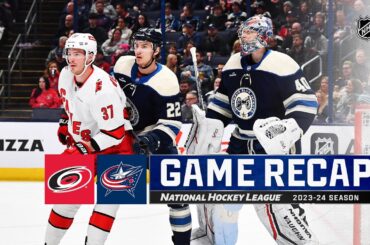 Hurricanes @ Blue Jackets 2/29 | NHL Highlights 2024