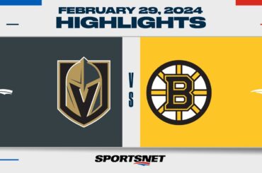 NHL Highlights | Golden Knights vs. Bruins - February 29, 2024