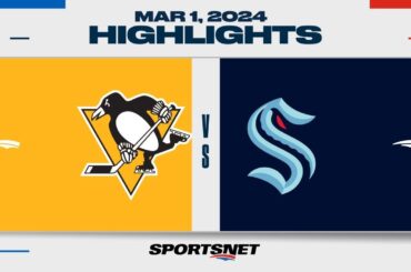 NHL Highlights | Penguins vs. Kraken - February 29, 2024