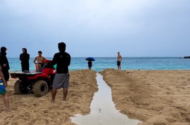 FLASH FLOOD! HOW A BEACH GETS DESTROYED