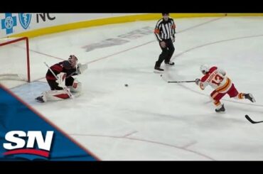 Johnny Gaudreau Finishes On The Breakaway Off Perfect Stretch Pass From Erik Gudbranson