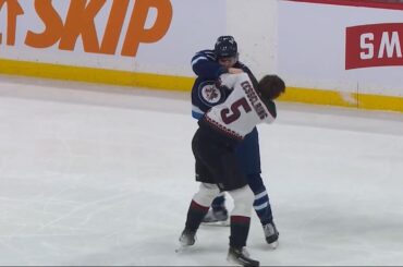 Adam Lowry Drops The Gloves With Michael Kesselring