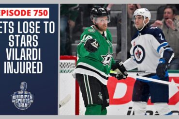 Winnipeg Jets lose to Dallas Stars, Gabriel Vilardi injured, travel to Carolina