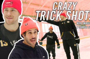 Crazy Hockey Trick Shots With Charlie Coyle & Swaggy P