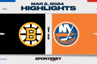 NHL Highlights | Islanders vs. Bruins - March 2, 2024