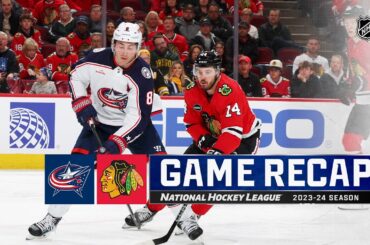 Blue Jackets @ Blackhawks 3/2 | NHL Highlights 2024