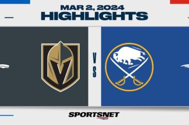 NHL Highlights | Sabres vs. Golden Knights - March 2, 2024