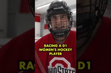 RACING A D1 WOMEN'S HOCKEY PLAYER!!