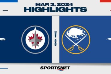 NHL Highlights | Jets vs. Sabres - March 3, 2024