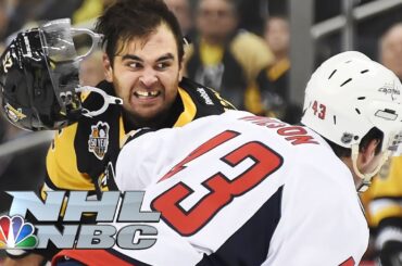 Tom Sestito, Tom Wilson fight during Penguins and Capitals season opener | NHL | NBC Sports