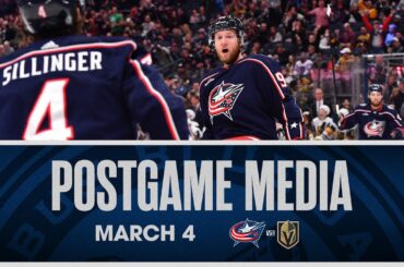 Columbus Blue Jackets Down Vegas Golden Knights 6-3 at Nationwide Arena 💥💥 | Postgame Media (3/4/24)