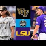 #1 Wake Forest vs #5 LSU (Lowder vs Skenes, MUST WATCH, AMAZING GAME!) | Winner To 2023 CWS Finals