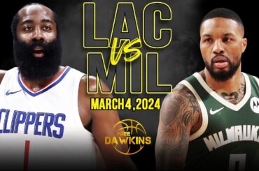 Los Angeles Clippers vs Milwaukee Bucks Full Game Highlights | March 4, 2024 | FreeDawkins